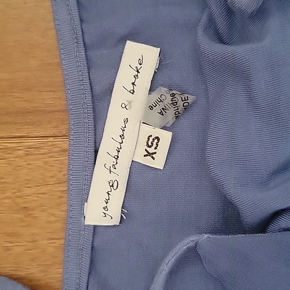 Young Fabulous and Broke Overlay Bodice Tank Dress Cornflower Blue Modal XS - Picture 4 of 8